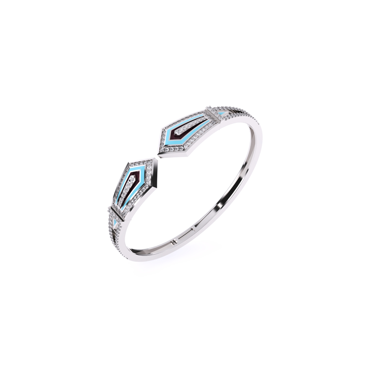 Stacking Open Cuff Diamond Bracelet